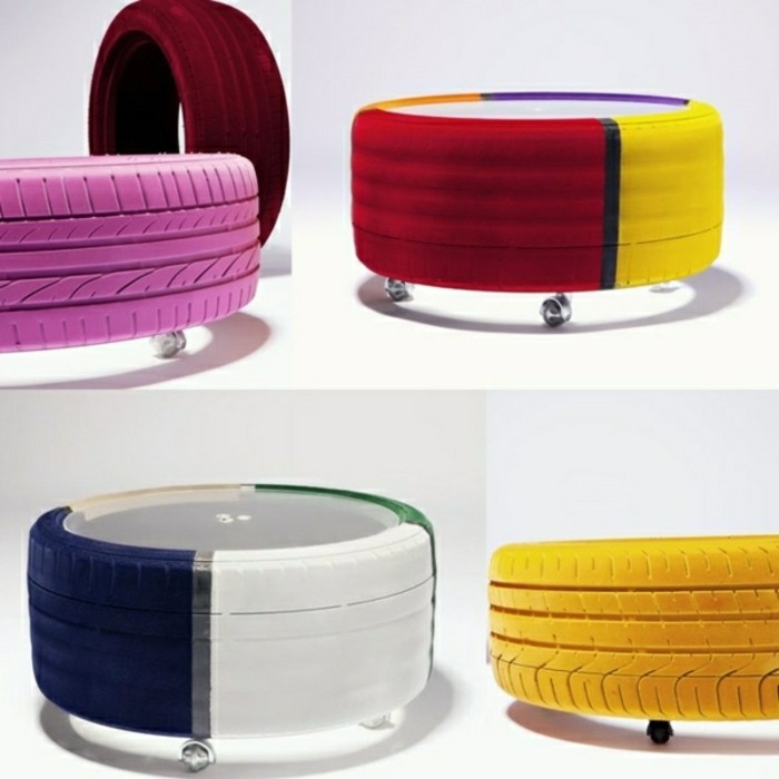 használt gumiabroncsok újrahasznosítása színes-autógumi-diy bútorok