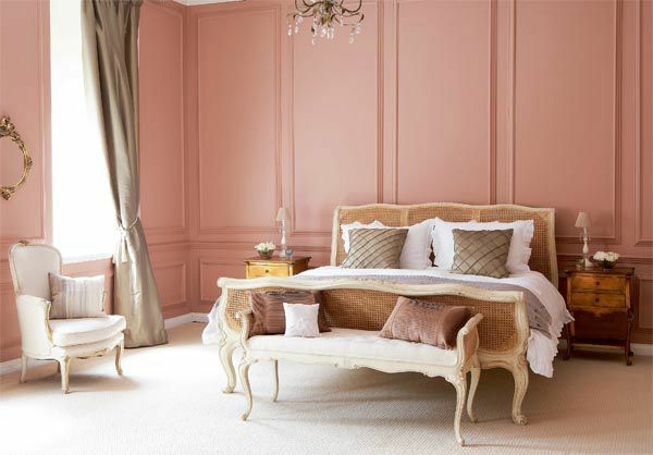 vanha roosa-väri seinä makuuhuoneen: 4