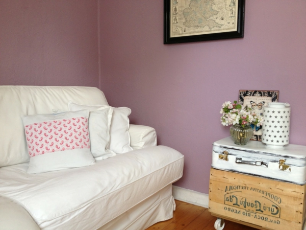 vanha roosa-väri seinään wohnzimmer8
