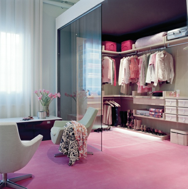 Soba za garderobu rosiger-boden - stakleni zid