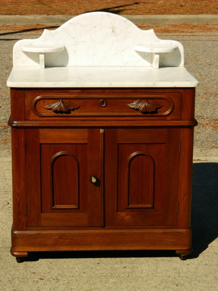 старинни мебели за баня-собствена вградена дървена шкаф-с-чекмедже