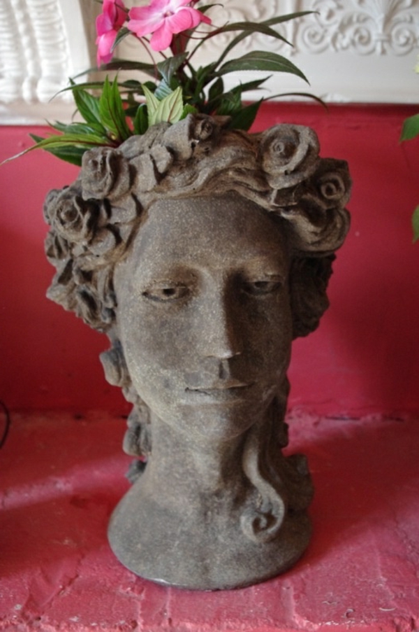 античен Gartendeko-статуя-главата