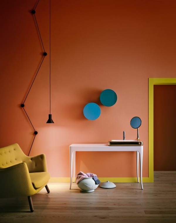 barack színű fal-szín design hálószobás eredeti