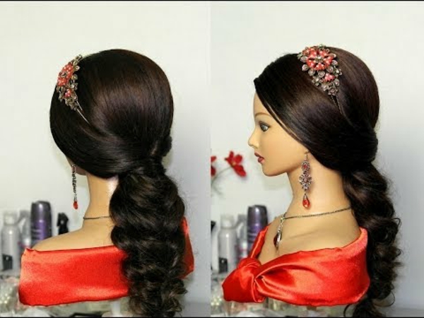 Αραβικά-νύφης-hairstyles-μοντέρνα- ένα όμορφο μοντέλο