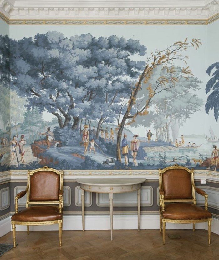 Aristokratska soba jedinstvena pozadina-uzorak-povijesni motivi-fantazija tapeta