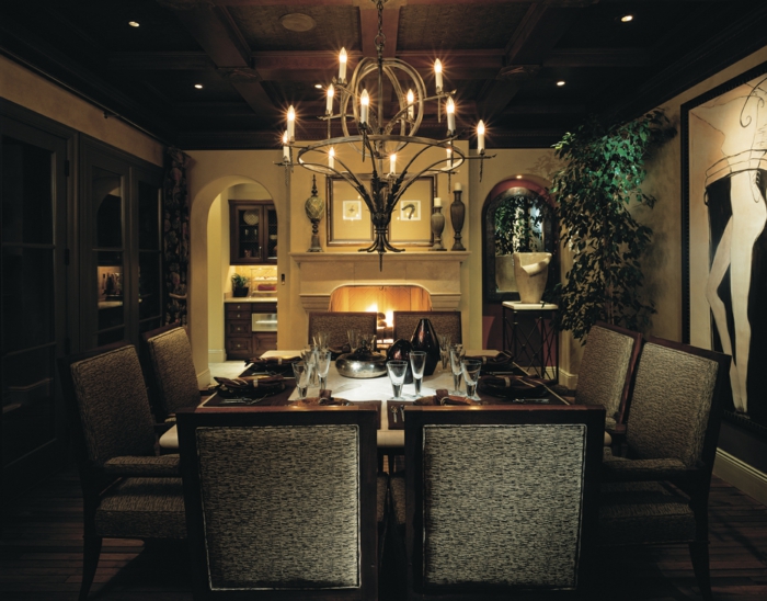 lámparas de mesa de comedor de ambiente aristocrático