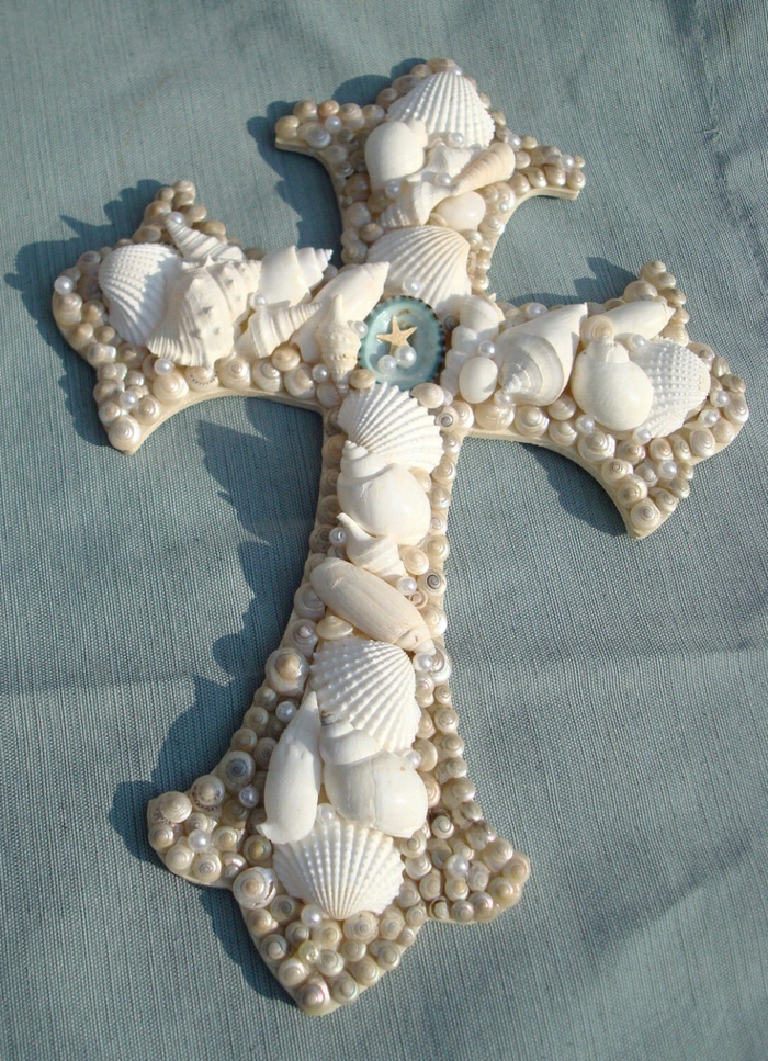 umjetnost križ školjke Pearl zvjezdača ukras