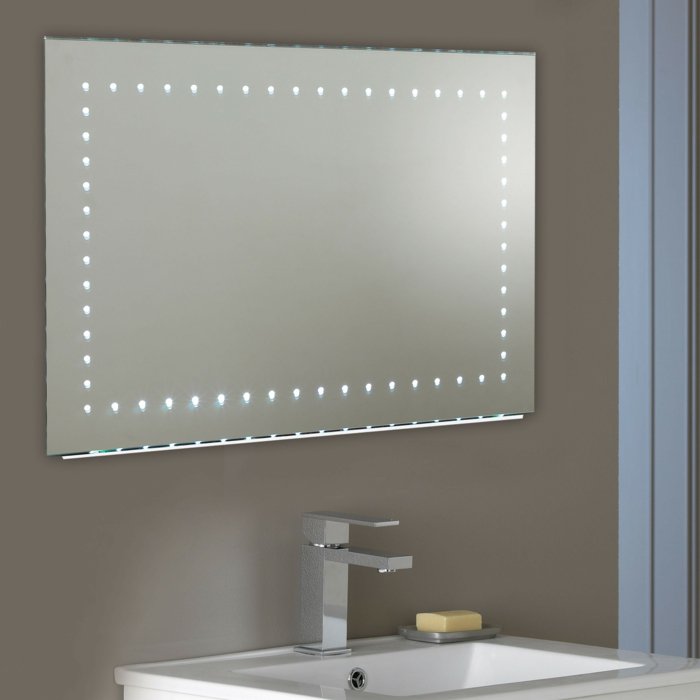 hely, ha a modell-mirror-with-világítás világító pontok