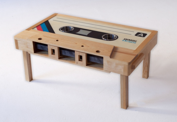 audio stol kazetna originalni dizajn-drvo