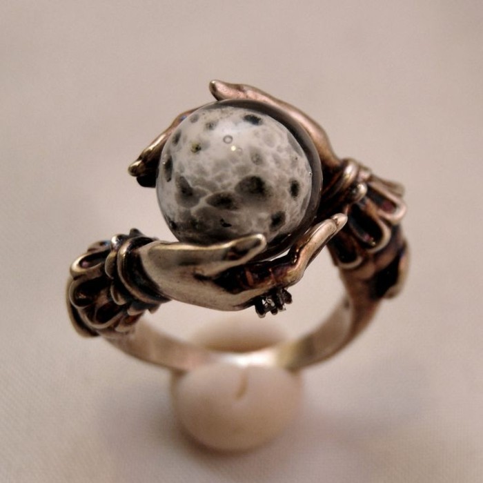 модни пръстени Cool-сферична оракул Ring