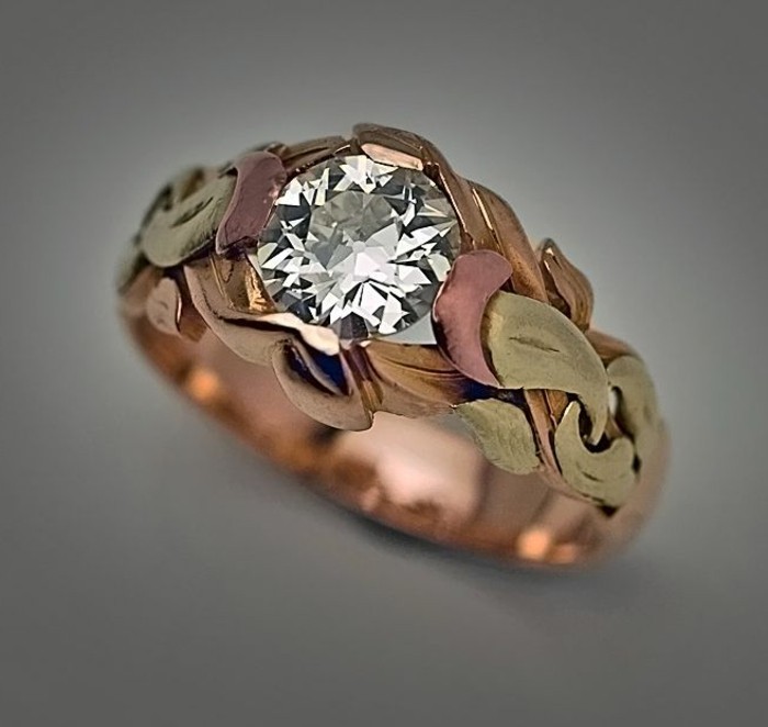 фантазия пръстени-ретро-модел мъжки пръстен с диамант-руски