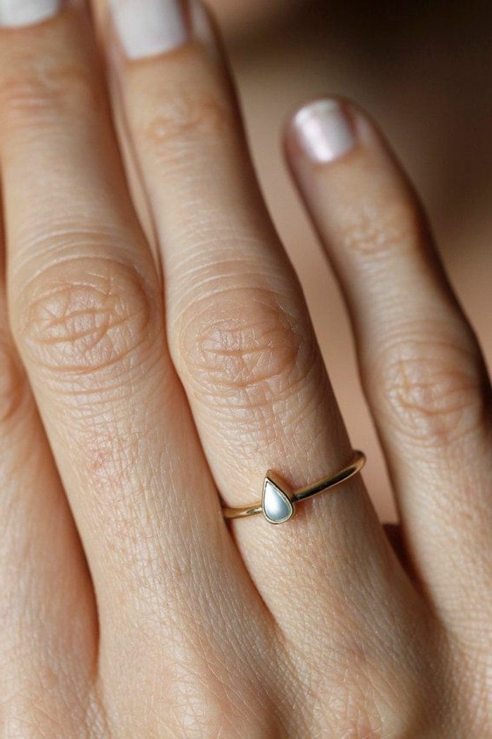 необичайно годежни пръстени злато перлено-прост-нежна модел