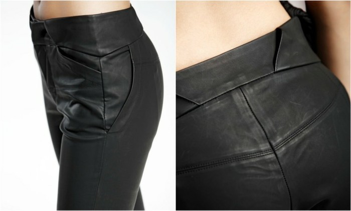 фантазия режим-италианската мода-черно-панталони кожа