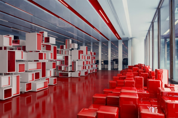 офис площи-дизайн-червено-акценти най-спалнята
