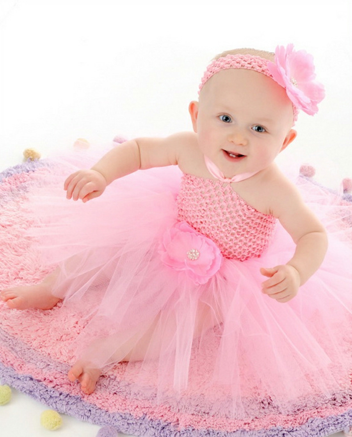 vêtements de bébé-rose-modèle par robe