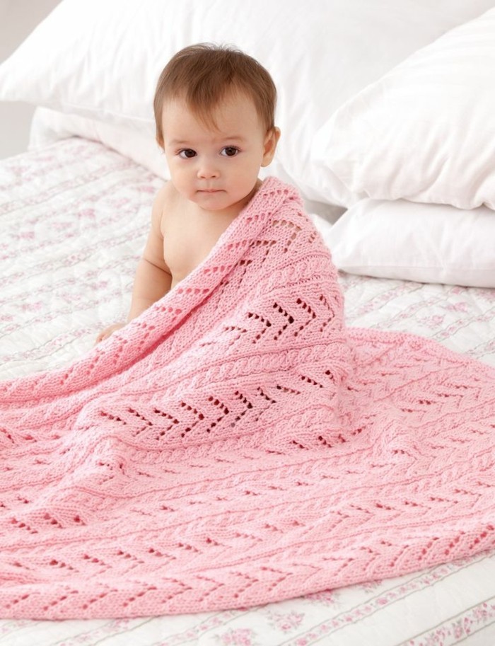 crochet-à-motif géométrique couverture bébé