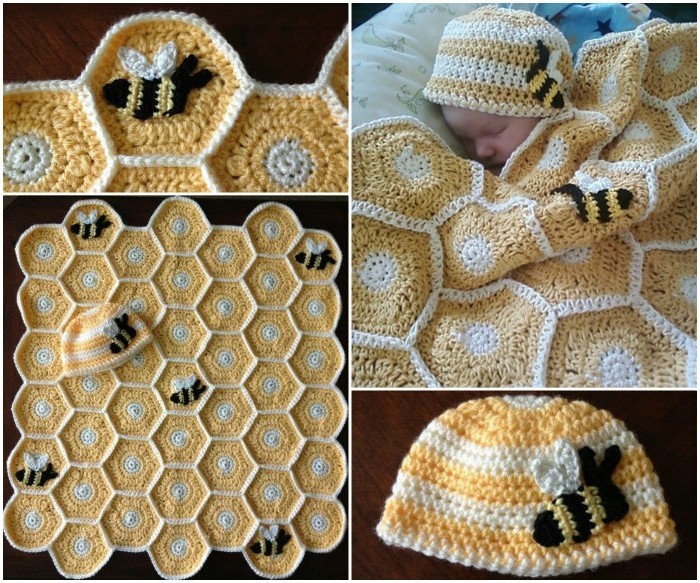 couverture bébé crochet-comme-une-ruche