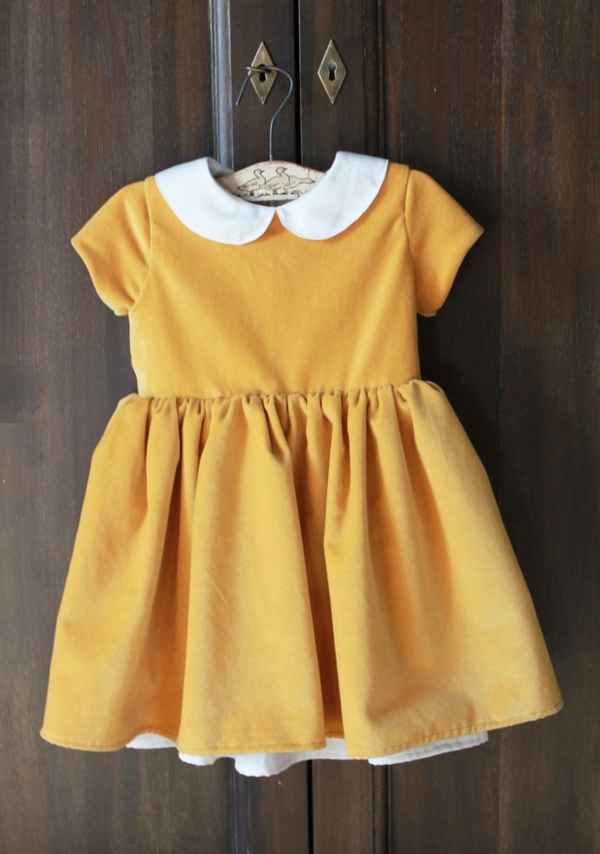 бебе рокля-жълто-рокля-модерен дизайн--съвременна рокля-летни рокли