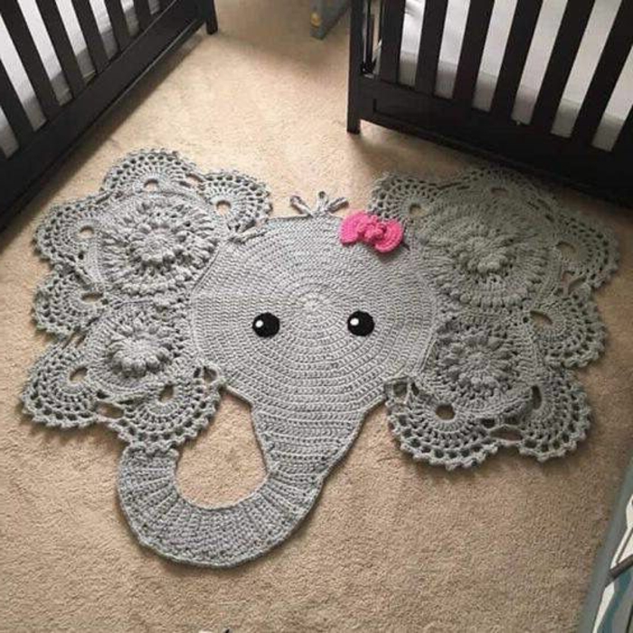 dječja soba siva ružičasta elefantna ukras u vrtićevoj sivoj životinji s ružičastim lukom deco