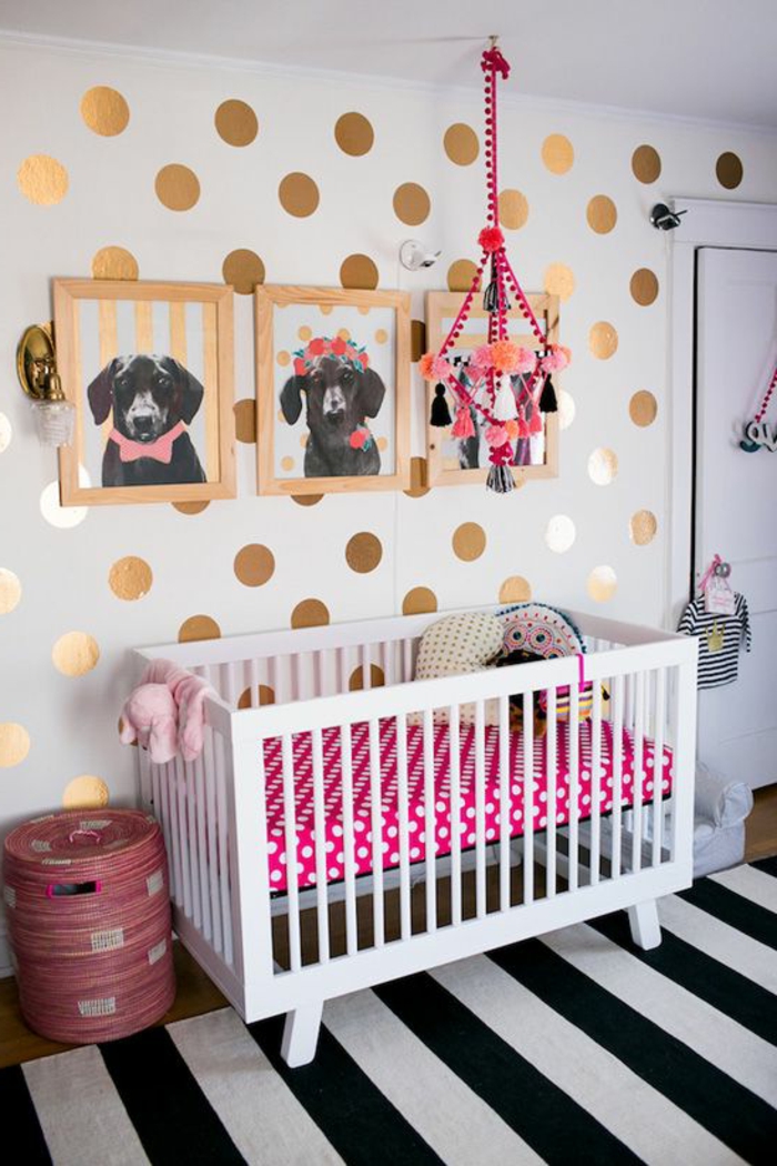 babyroom-dizajn šarene tapete