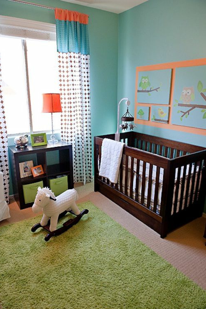 babyroom-design-zöld szőnyegen