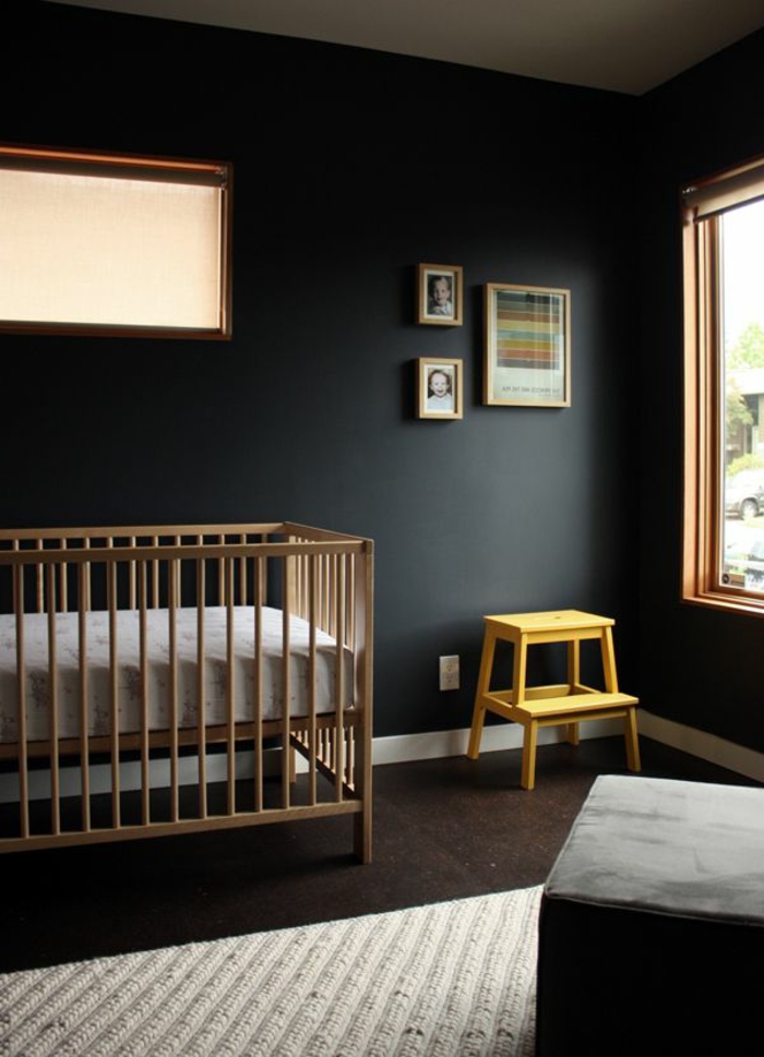 babyroom تصميم السوداء الجدار