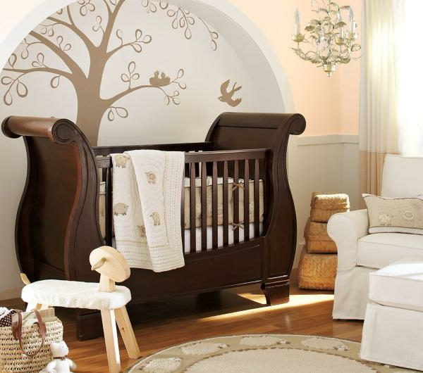 宝宝的卧室设置婴儿房设计婴儿卧室完全的婴儿卧室的墙上设计
