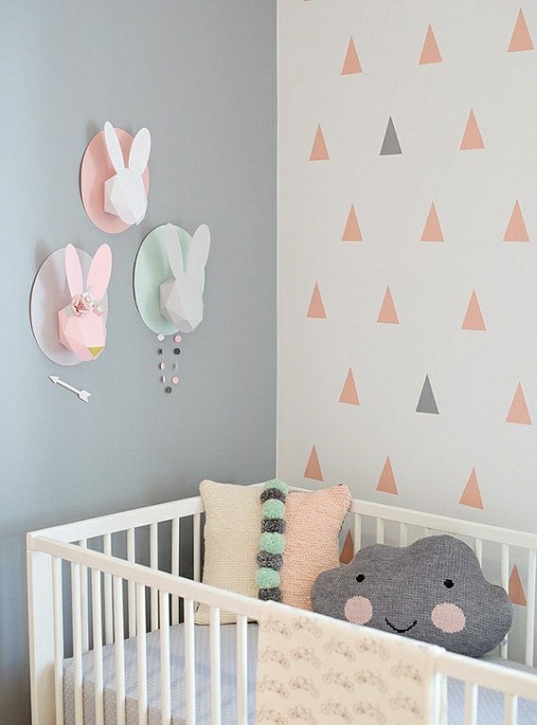 Styler habitación recién nacido bebé dormitorio configuración de vivero papel tapiz-wallpaper-guardería-wallpaper-modernos-wallpaper-ideas-niños-papel pintado