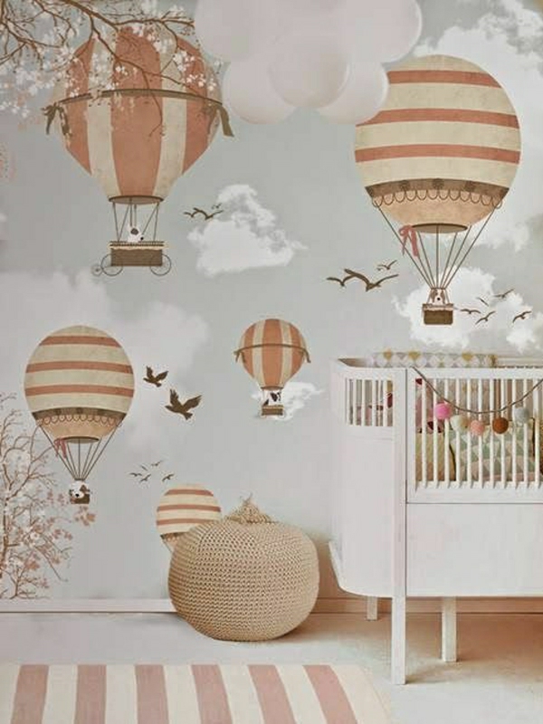 Babyroom-ideas-vivero de papel tapiz-wallpaper-guardería-wallpaper-modernos-wallpaper-ideas-niños-papel pintado