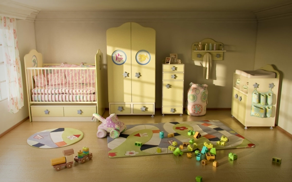 宝宝卧室家具婴儿房装饰，babyroom-ideen--