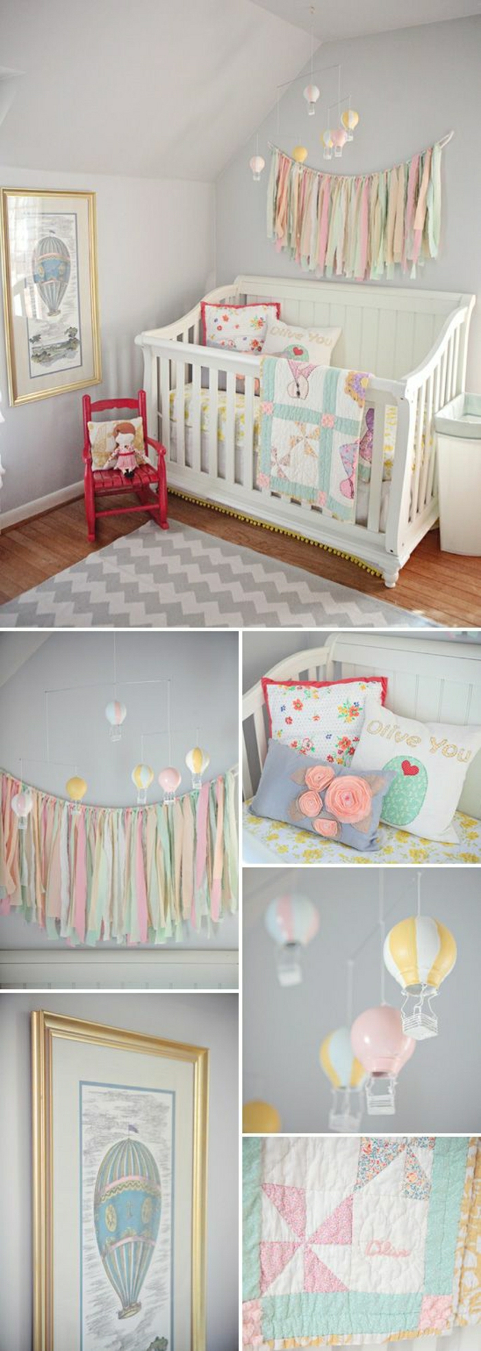 baby-couleur pastel mur chambre palettes-mur-mur coloré design avec couleur mur design-idées