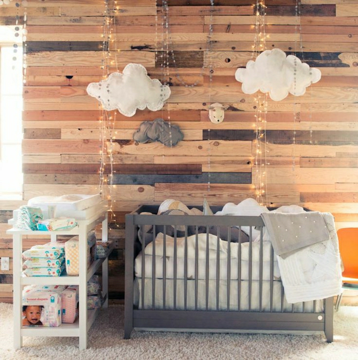 бебе спалня стена дизайн-фаянсова облицовка от дърво-интериор-модерен дизайн стена-стена с плочки интериор