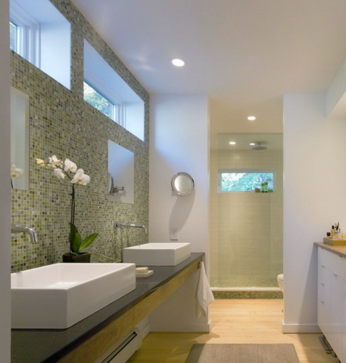 μπάνιο επίπλωση-ιδέες οροφή φώτα