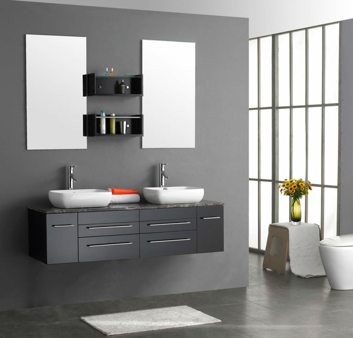 kupaonica namještaj-ideje-sivo-modela