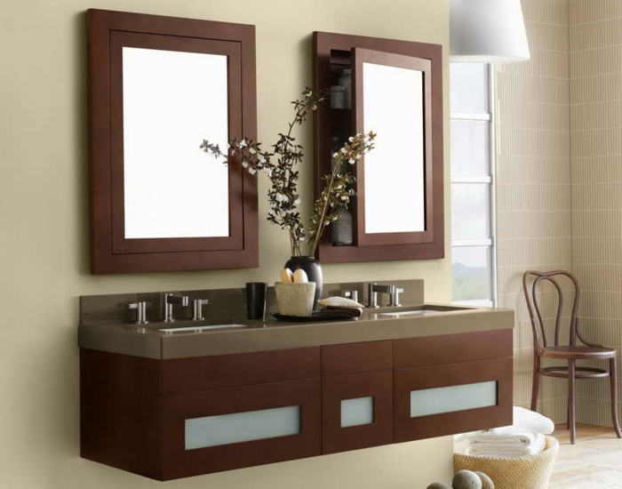 kupaonica namještaj-ideje-drveni model po sudoperu