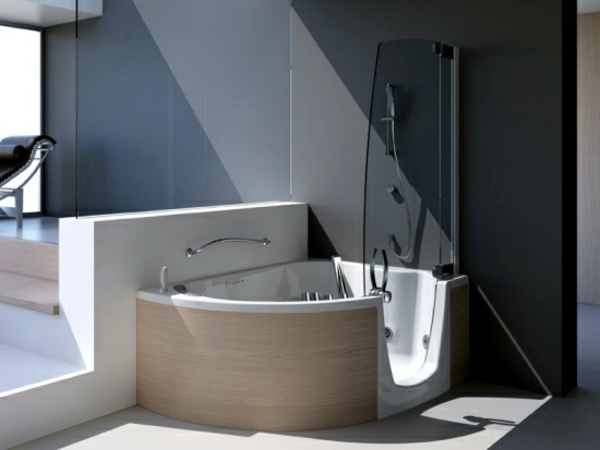 baño con ducha-zona-baño-con-paredes-en-gris color