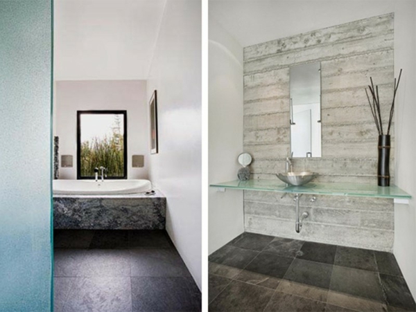 μπάνιο-διακόσμηση-όμορφη-ζώντας-δύο-εικόνες - σύγχρονες ιδέες μπάνιο