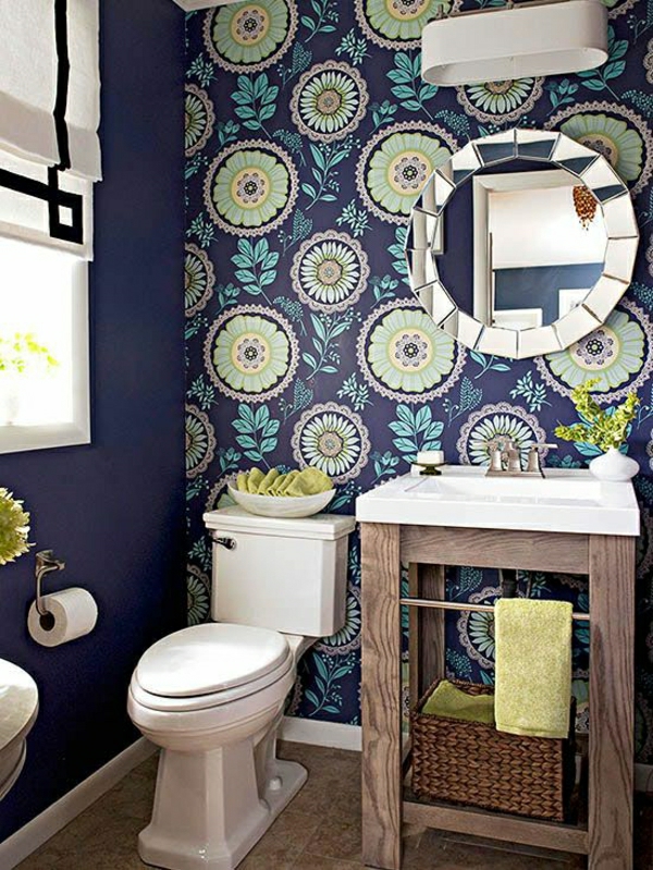 baño-set-baño-pared de diseño-hermosa-Papel-baño del papel pintado