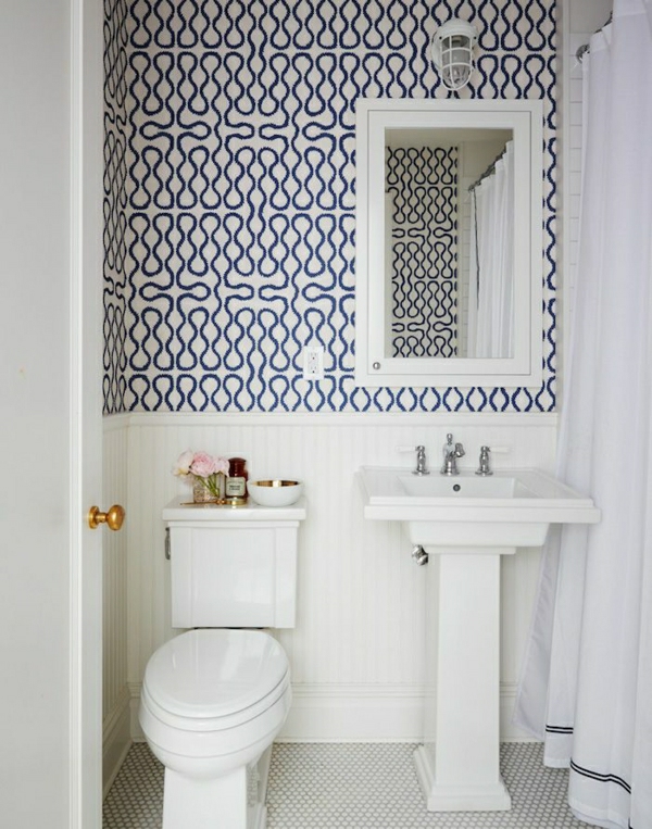 baño-set-baño-pared de diseño-hermosa-Papel-baño