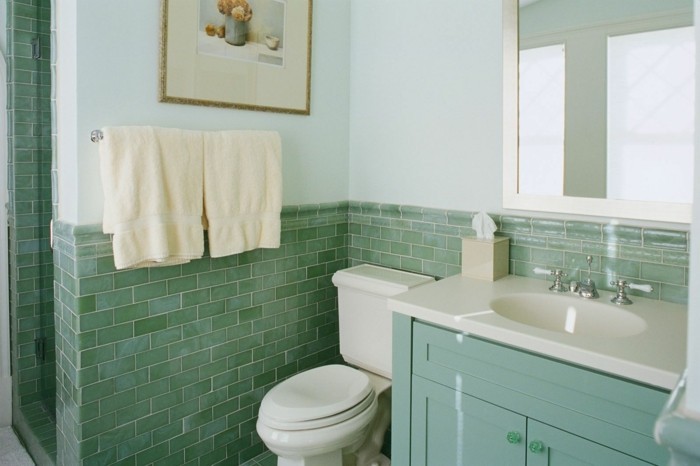 salle de bains-carreaux soulignent en Gruner couleurs