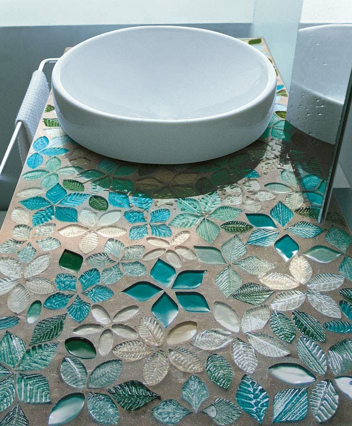 fürdőszoba-with-mozaik-kék színű