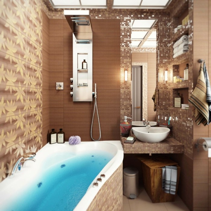 fürdőszoba-with-mozaik-barna szép árnyalt