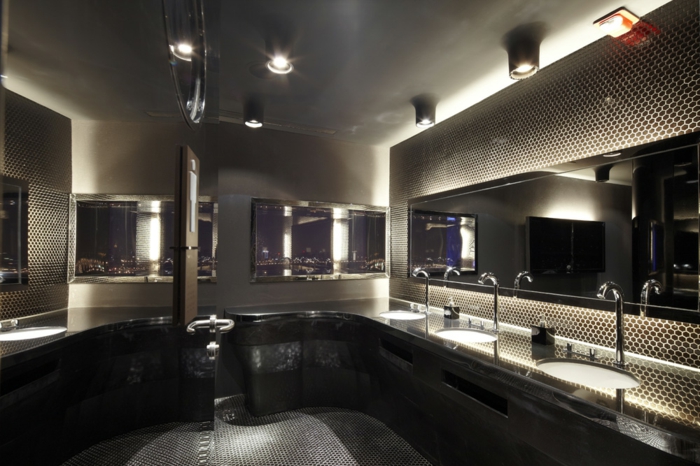 fürdőszoba-with-mozaik-szép fekete-design