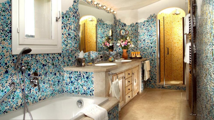 fürdőszoba-with-mozaik-super-extravagáns modell