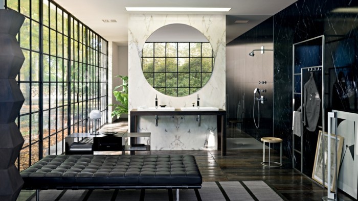 salle de bains-moderne-design-foncé intérieur chic