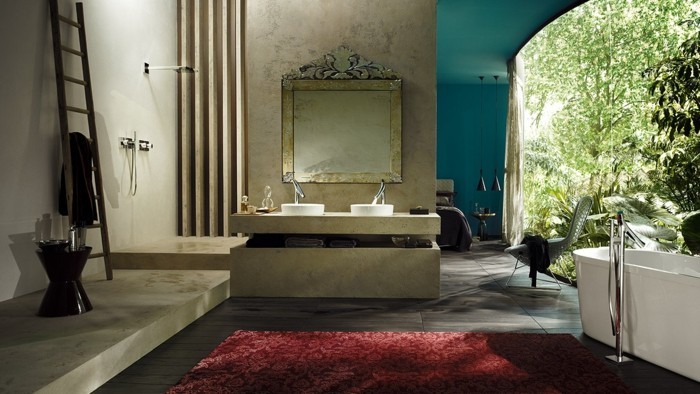 बाथरूम-आधुनिक डिजाइन सुंदर-विदेशी-आंतरिक