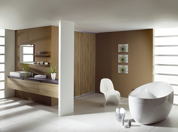 μπάνιο-ockra-χρώμα-πολύ μοντέρνο σχεδιασμό δωματίων