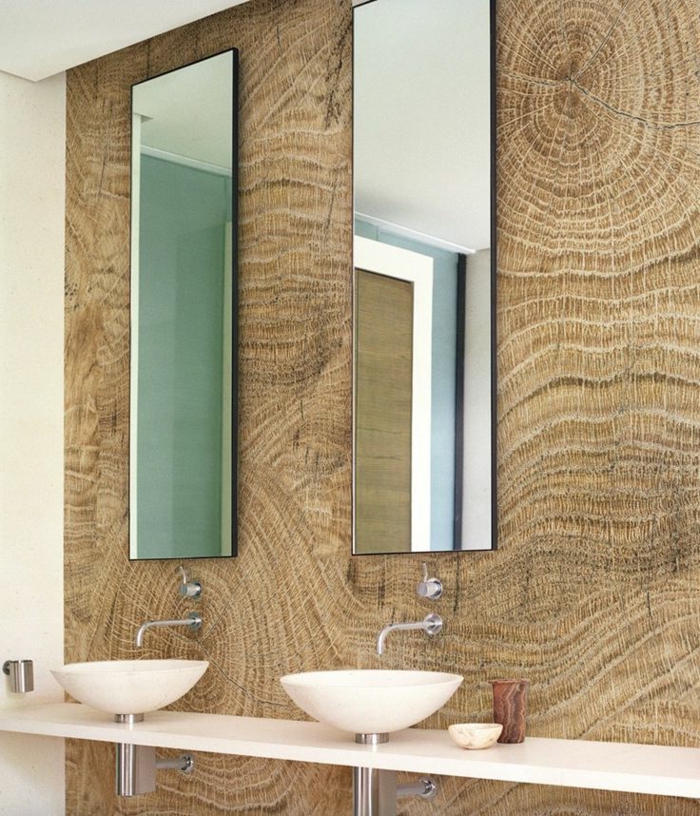 الحمام-خلفية-الأفكار الجميلة ورق الجدران الخشبية البصري الجدار البصريات تصميم الجدار الخشب