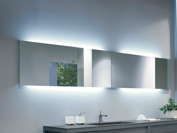 множествен огледалото в банята-осветление-съвременна баня