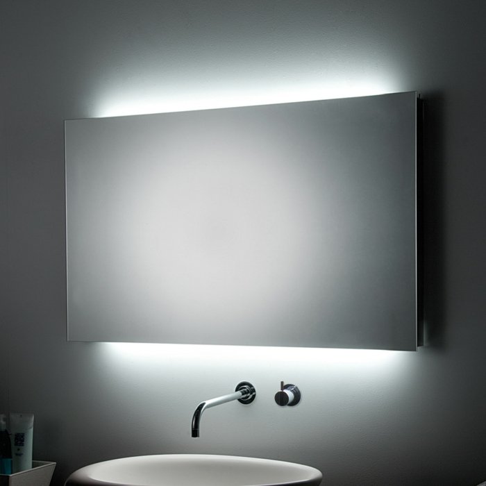 Fürdőszoba tükör-with-világítás-fürdőszoba tükör-with-indirekt világítás-egyszerű kialakítás